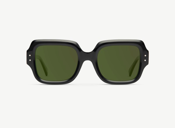 Front view of a pair of eyeglasses called the Provocateur in Black