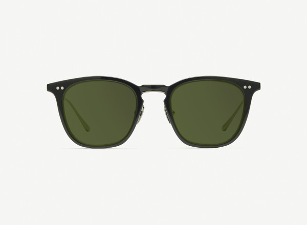 Front view of a pair of eyeglasses called the Trader in Black