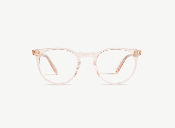 Front view of a pair of eyeglasses called the Parisian in Soda