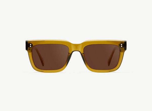 Front view of a pair of eyeglasses called the Torino in Olive