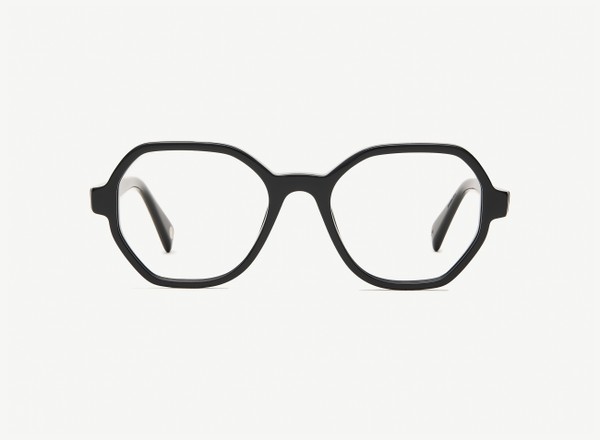 Front view of a pair of eyeglasses called the Storyteller in Black
