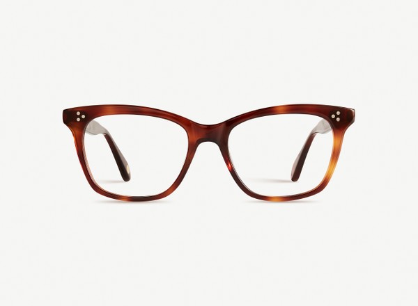 Front view of a pair of eyeglasses called the Model in Havana