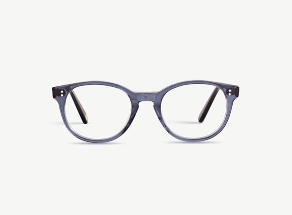 Front view of a pair of eyeglasses called the Londoner in Midnight