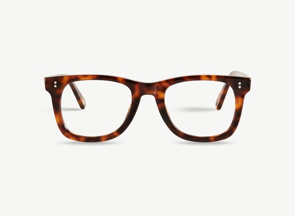 Front view of a pair of eyeglasses called the Mentor in Caramel