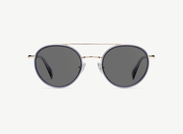 Front view of a pair of eyeglasses called the Prospect in Midnight