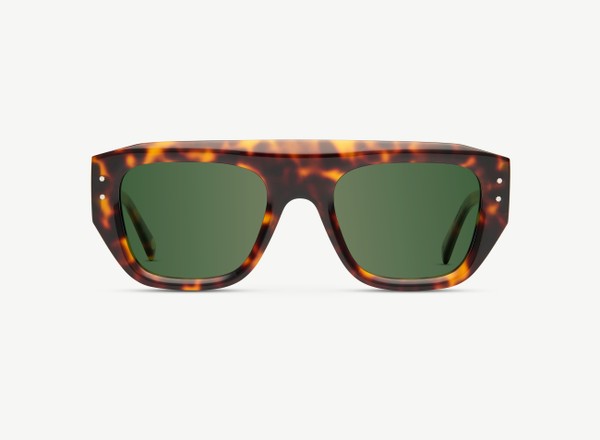 Front view of a pair of eyeglasses called the Stark in Tortoise