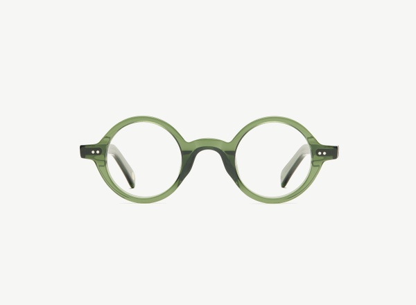 Front view of a pair of eyeglasses called the Poet in Jade