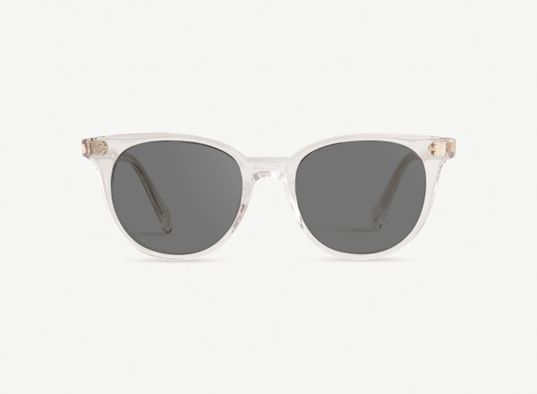 Front view of a pair of eyeglasses called the Aesthete in Crystal