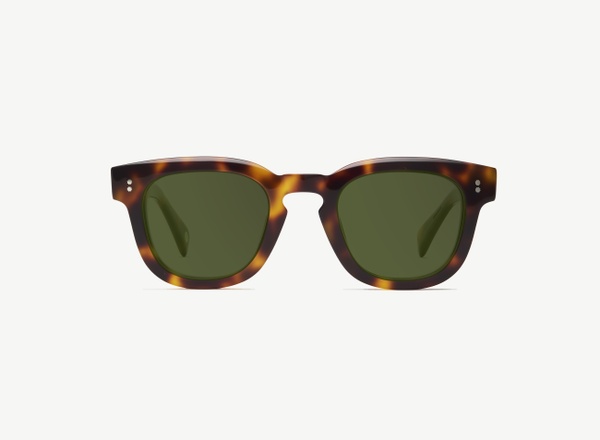 Front view of a pair of eyeglasses called the Romeo in Cognac