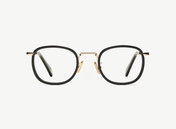 Front view of a pair of eyeglasses called the Diplomat in Black