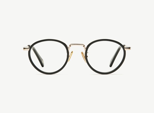 Front view of a pair of eyeglasses called the Author in Black