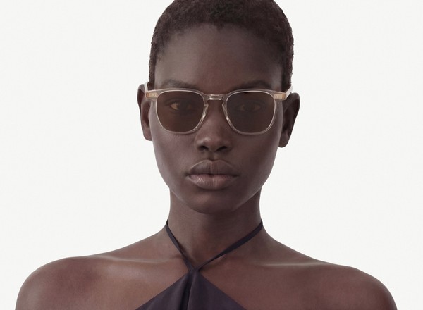 Front view of a pair of eyeglasses called the Architect in Sunrise