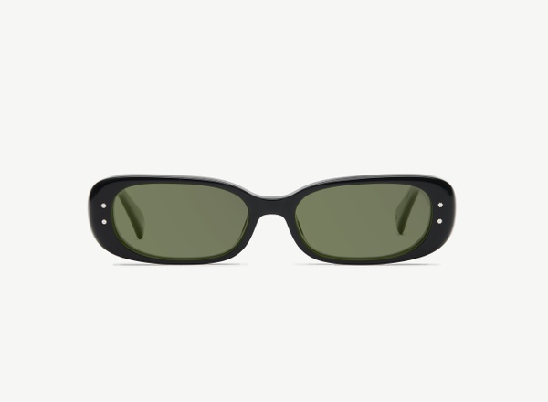 Front view of a pair of eyeglasses called the Nomad in Black