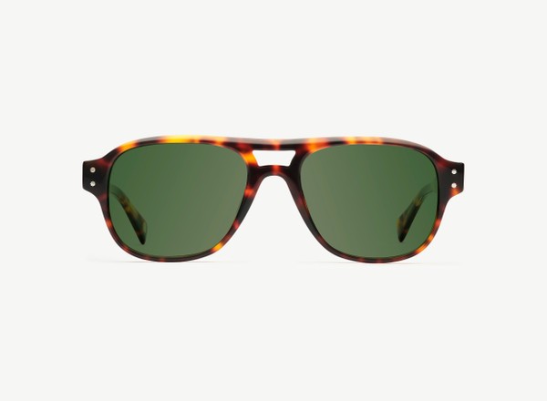 Front view of a pair of eyeglasses called the Submariner in Tortoise