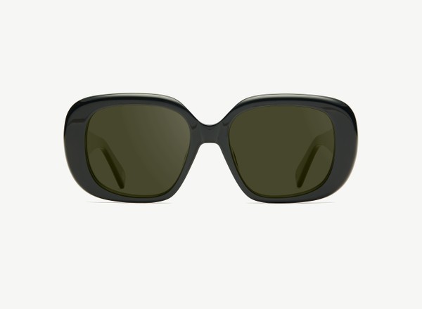 Front view of a pair of eyeglasses called the Fan in Black