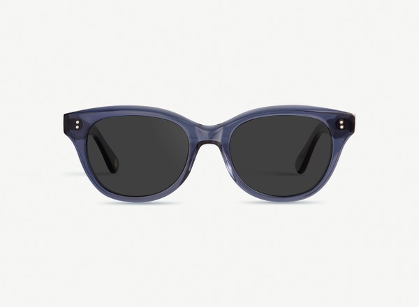 Front view of a pair of eyeglasses called the Soulmate in Midnight