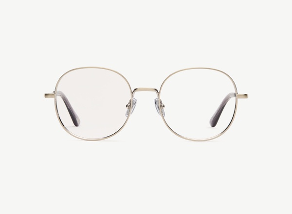 Front view of a pair of eyeglasses called the Guardian in Gunmetal