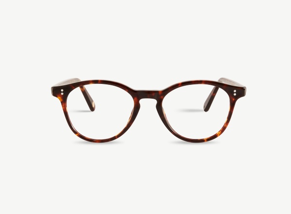 Front view of a pair of eyeglasses called the Fashioner in Cinnamon