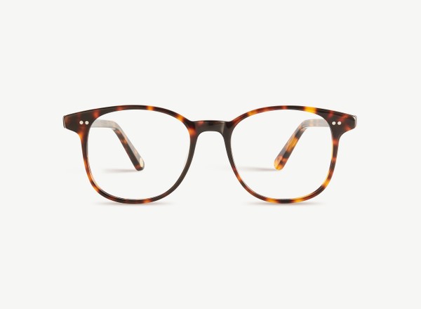 Front view of a pair of eyeglasses called the Wonder in Tortoise