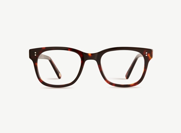 Front view of a pair of eyeglasses called the Creator in Chocolate