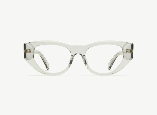 Front view of a pair of eyeglasses called the Rebel in Smoke
