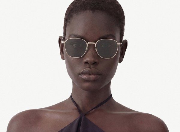 Front view of a pair of eyeglasses called the Trendsetter in Silver