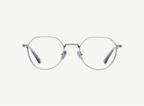 Front view of a pair of eyeglasses called the Scholar in Gunmetal