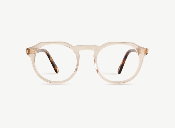 Front view of a pair of eyeglasses called the Sculptor in Sunset