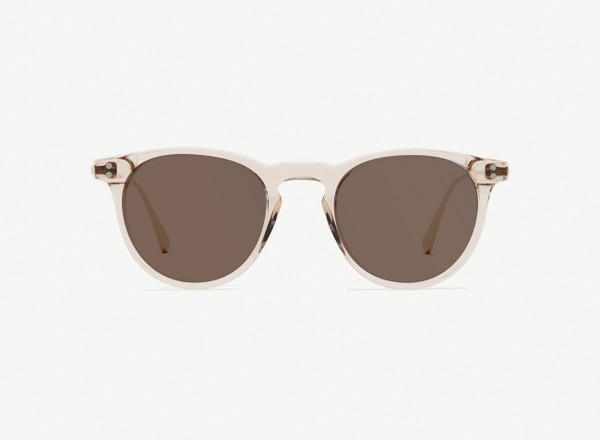 Front view of a pair of eyeglasses called the Mediator in Nude