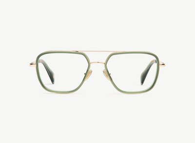 A pair of eyeglasses called the Commander in Jade colour