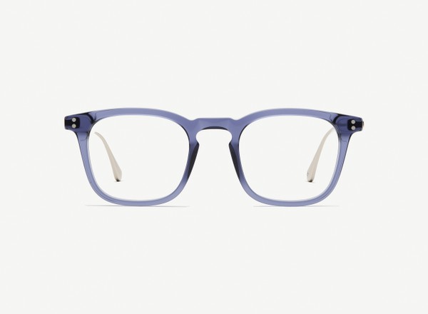 Front view of a pair of eyeglasses called the Engineer in Midnight