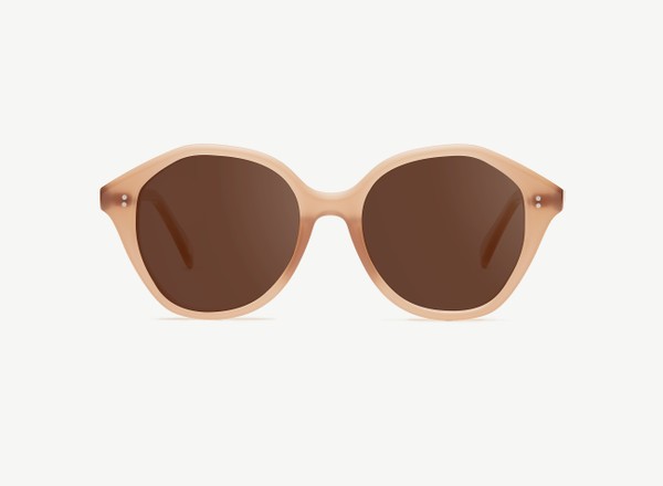 Front view of a pair of eyeglasses called the Angel in Hazelnut