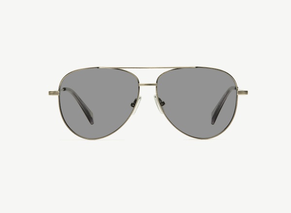 Front view of a pair of eyeglasses called the Soldier in Gunmetal