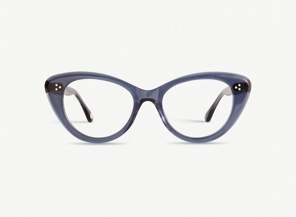 Front view of a pair of eyeglasses called the Icon in Midnight