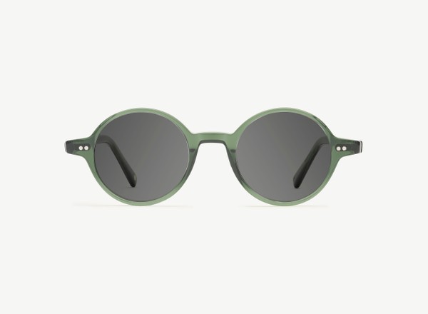 Front view of a pair of eyeglasses called the Visionary in Jade