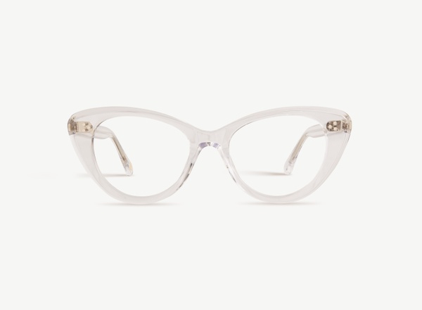 Front view of a pair of eyeglasses called the Icon in Crystal