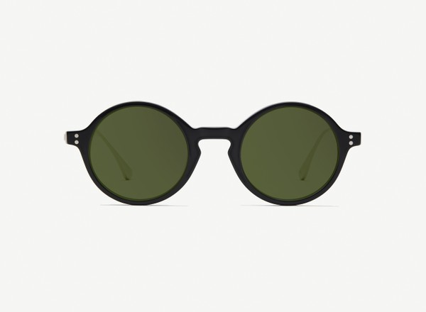 Front view of a pair of eyeglasses called the Curator in Black