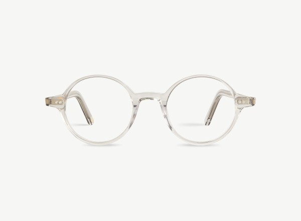 Front view of a pair of eyeglasses called the Visionary in Smoke
