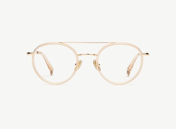 Front view of a pair of eyeglasses called the Prospect in Nude
