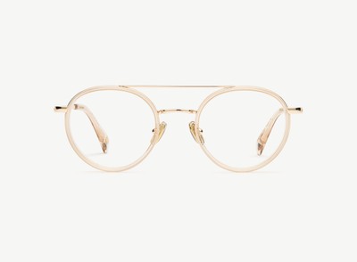 A pair of eyeglasses called the Prospect in Nude colour