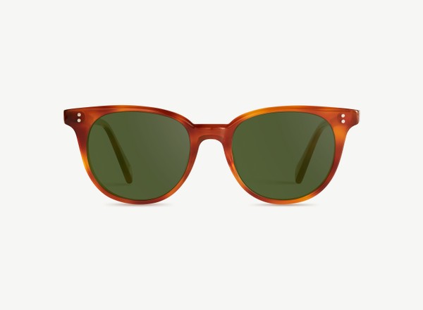 Front view of a pair of eyeglasses called the Aesthete in Amber