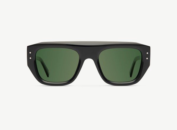 Front view of a pair of eyeglasses called the Stark in Black
