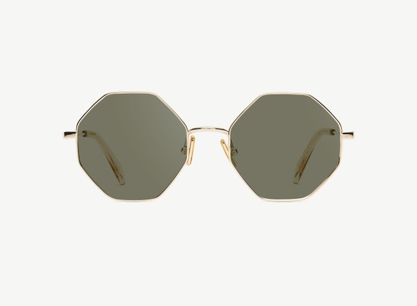 Front view of a pair of eyeglasses called the Utopian in Gold