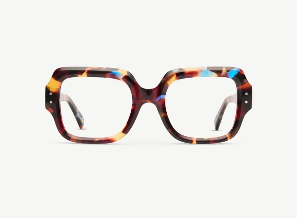 Front view of a pair of eyeglasses called the Provocateur in Skye