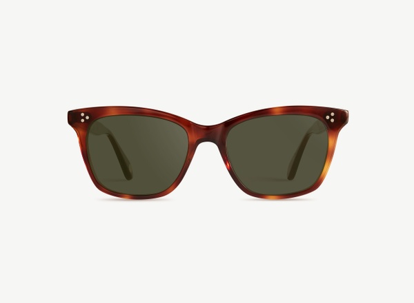 Front view of a pair of eyeglasses called the Model in Havana