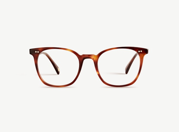 Front view of a pair of eyeglasses called the Pro in Havana