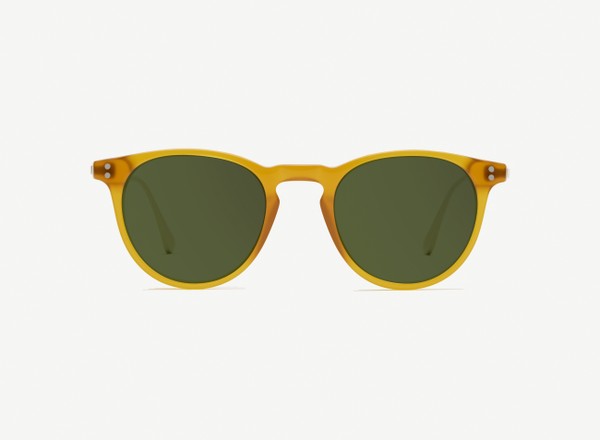 Front view of a pair of eyeglasses called the Mediator in Marigold