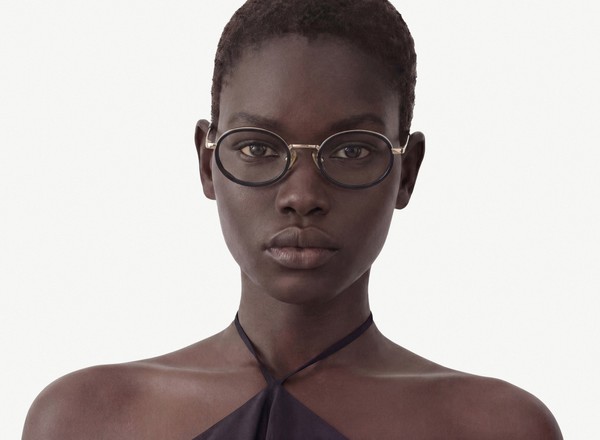 Front view of a pair of eyeglasses called the Vogue in Black