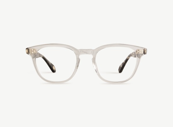 Front view of a pair of eyeglasses called the Believer in Frost