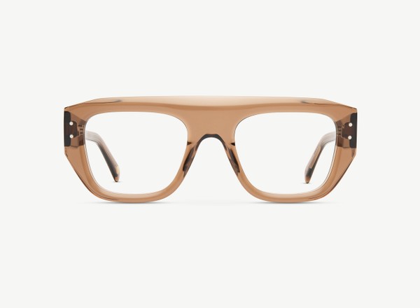 Front view of a pair of eyeglasses called the Stark in Cocoa